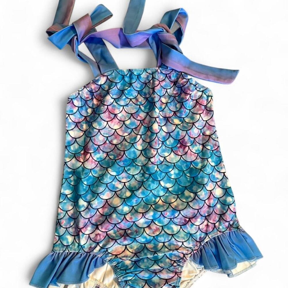 Mermaid multicoloured swimsuit mermaidcore swimwear